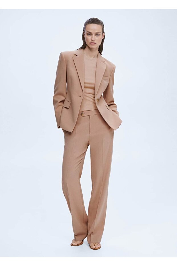 Cepleri Dikişli Kumaş Blazer Ceket - 2