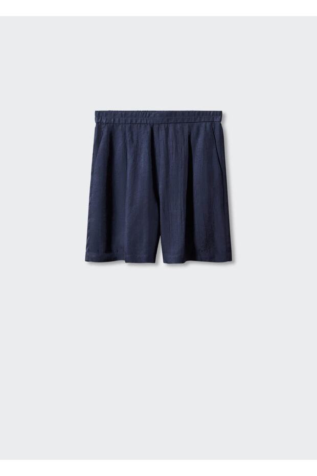 Beli lastikli bermuda şort - 3