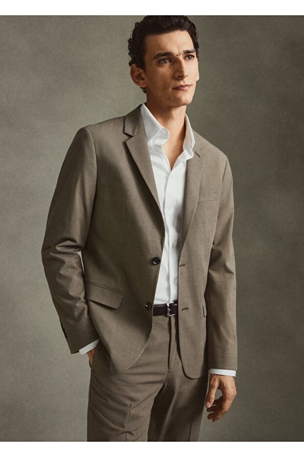 Süper Dar Kesimli Blazer Ceket - 8