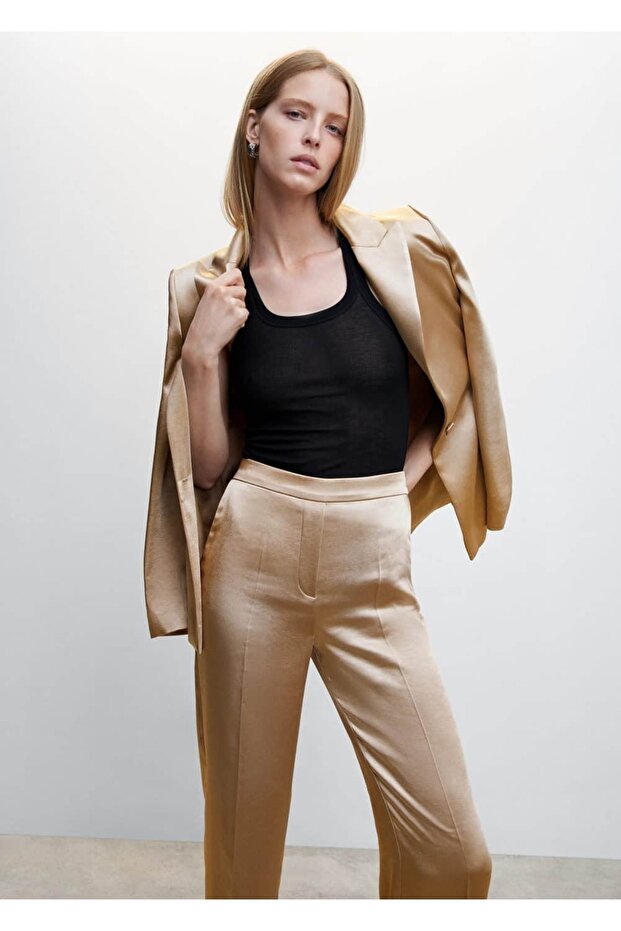 Satin-Hose – elastische Taille - 7