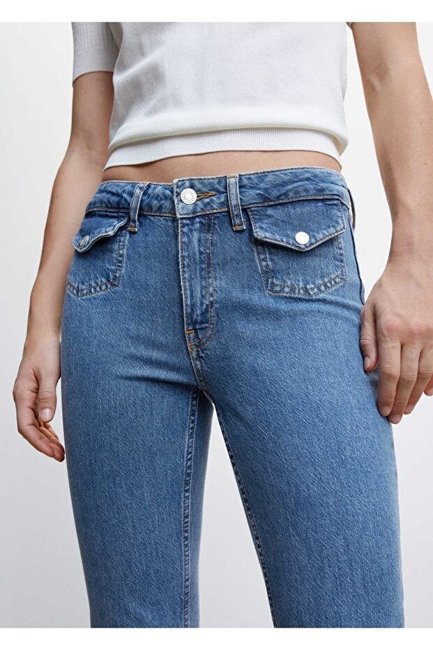 Ispanyol Paça Cepli Jean Pantolon - 7