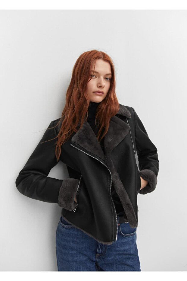 Suni kürk astarlı ceket - 6