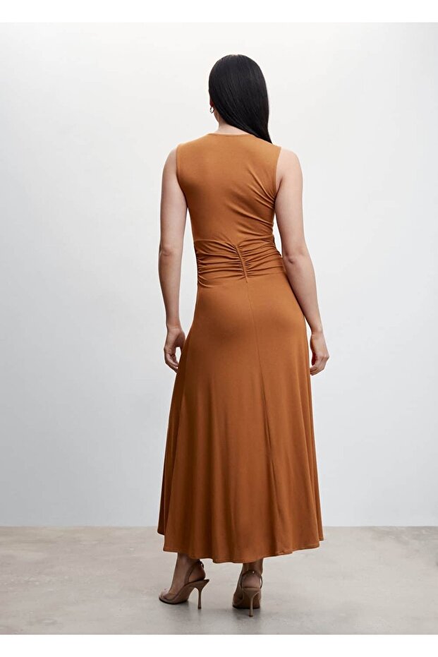 Beli Büzgülü Elbise - 4