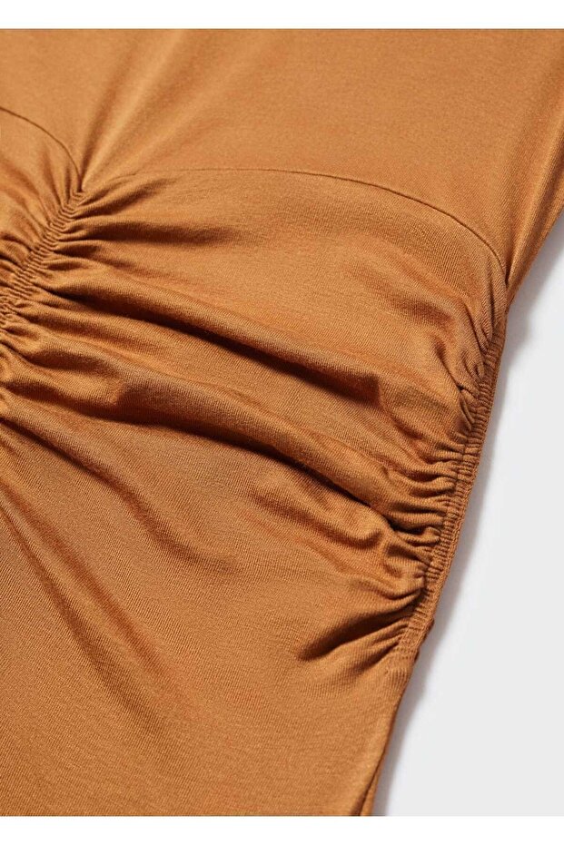 Beli Büzgülü Elbise - 7