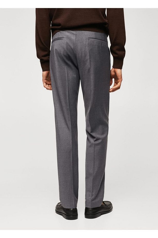Slim Fit Yün Pantolon - 4