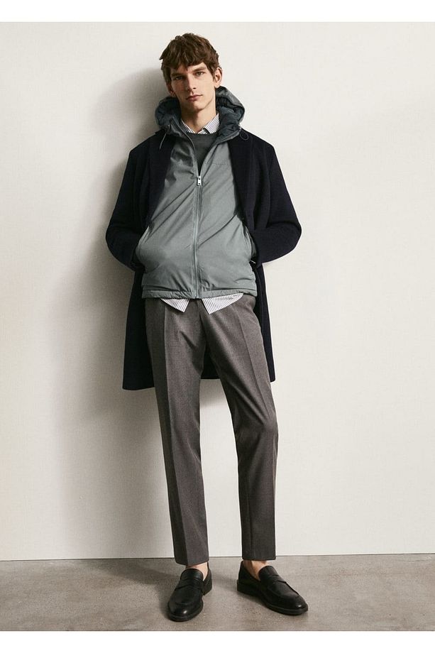 Slim Fit Yün Pantolon - 7