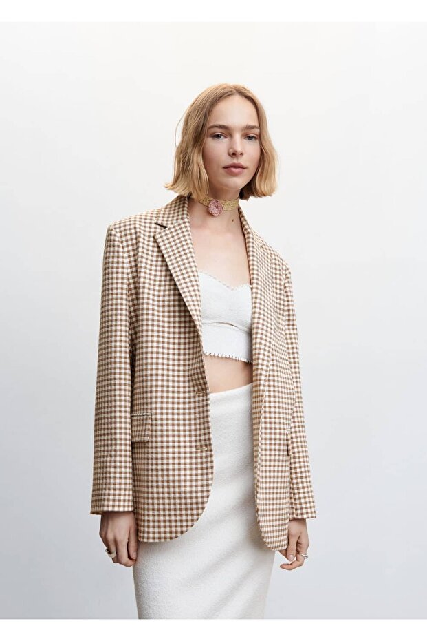 Pötikareli Blazer Ceket - 1