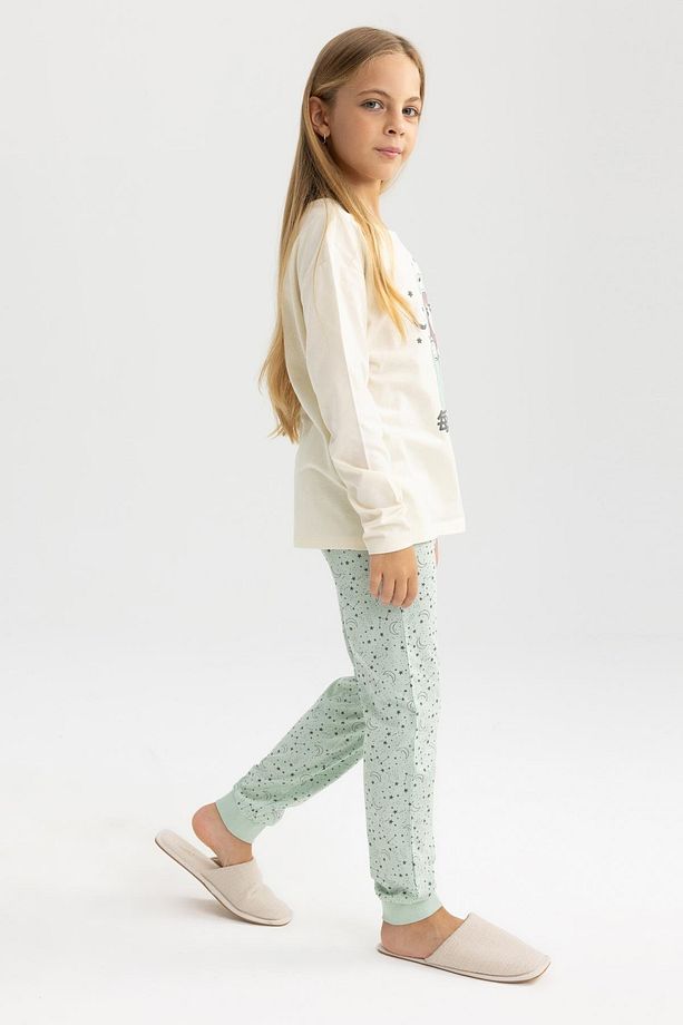 Kız Çocuk Baskılı Uzun Kolu Pijama Takımı A7592a823au - 3