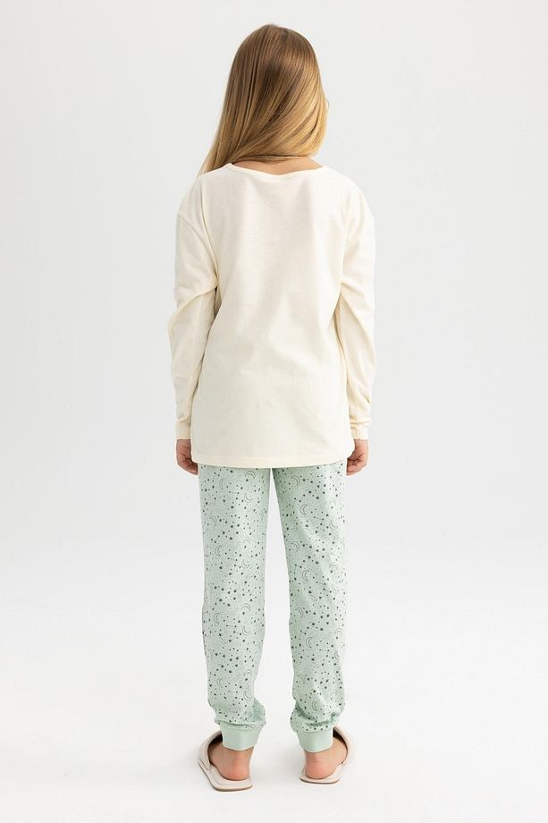 Kız Çocuk Baskılı Uzun Kolu Pijama Takımı A7592a823au - 5