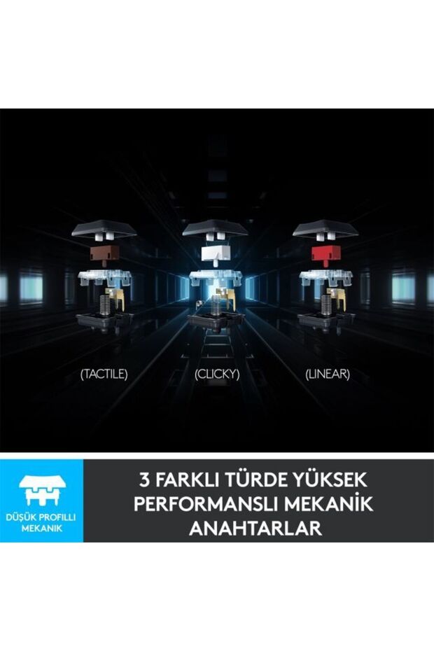 LOGİTECH G G815 TACTİLE MEKANİK OYUNCU KLAVYESİ -LİGHTSYNC RGB - SİYAH 920-008993 - 4