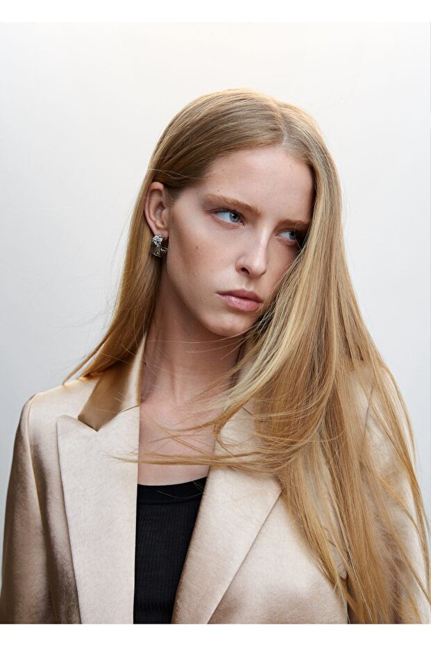 Saten Blazer Ceket - 14