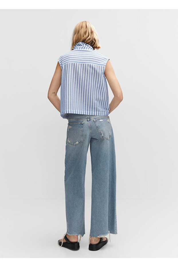 Desenli Kolsuz Gömlek - 19