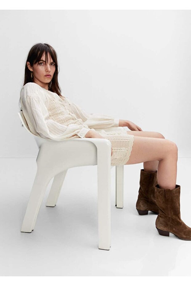 Düğmeli triko elbise - 23