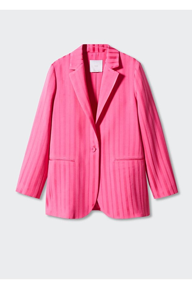 Çizgili kumaş blazer - 11