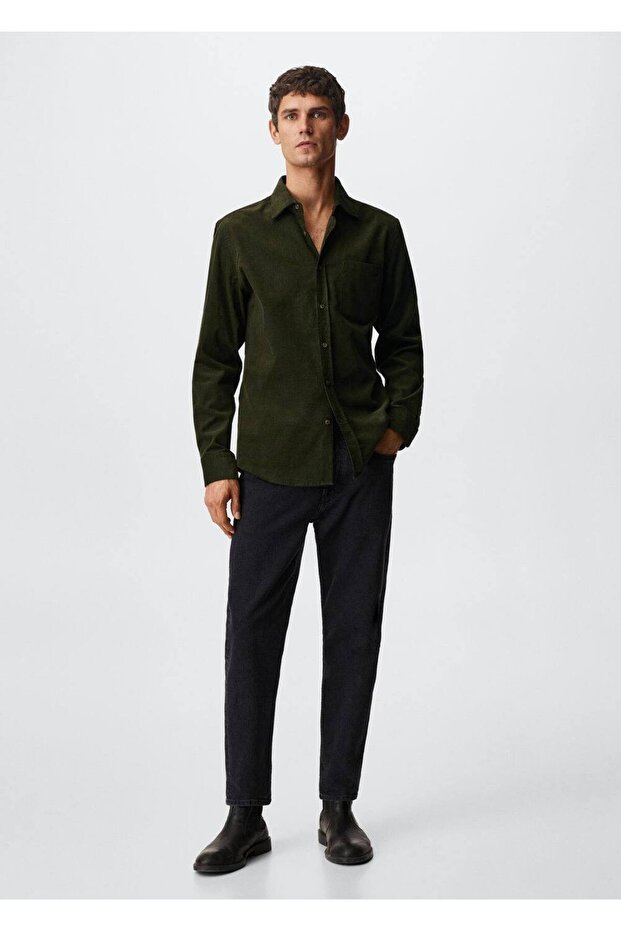 Regular Kesim Mikro Fitilli Gömlek - 16