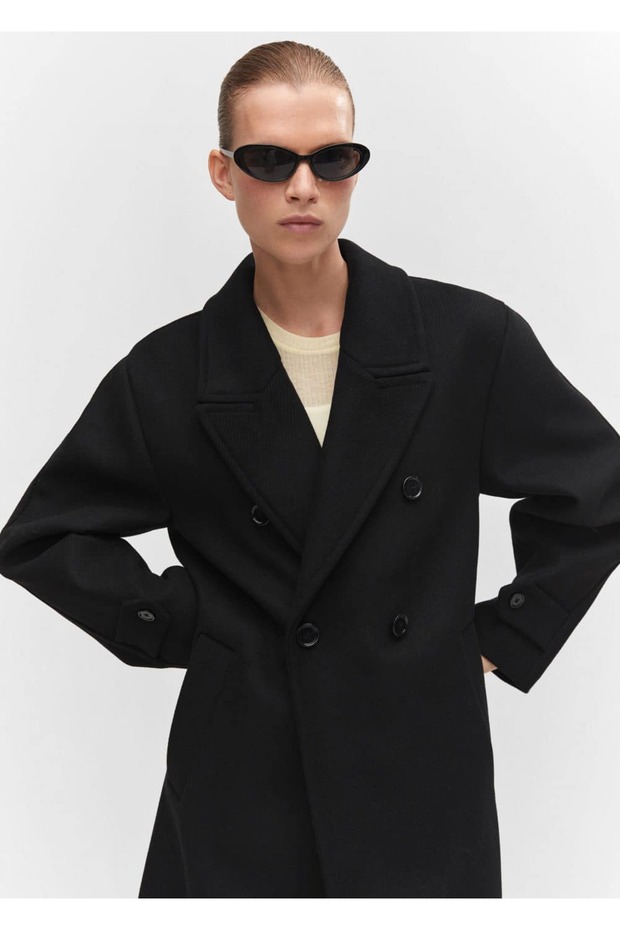Oversize yün palto - 14