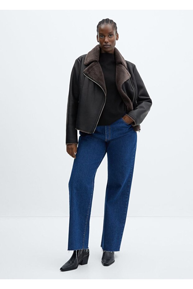 Suni kürk astarlı ceket - 21