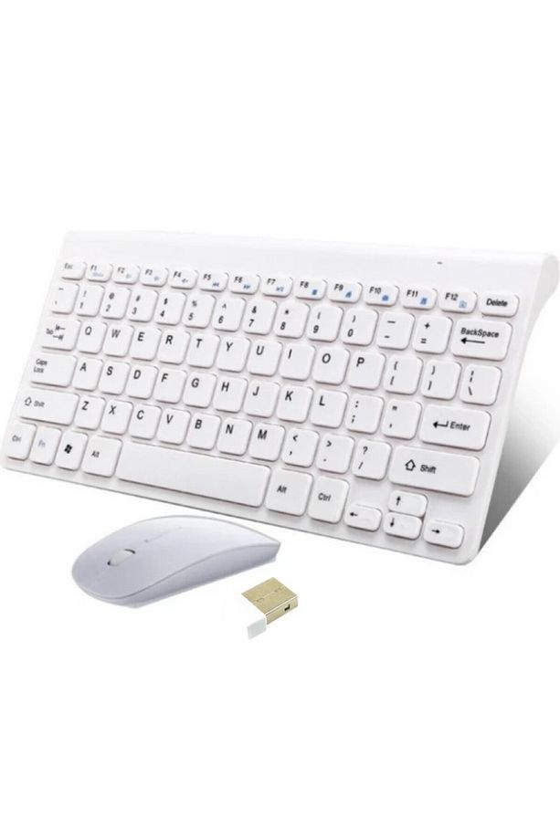 Casper VIA S40 10.4" Tablet İçin Uyumlu Kablosuz Taşınabilir Q Klavye Ve Mouse Set BEYAZ - 1