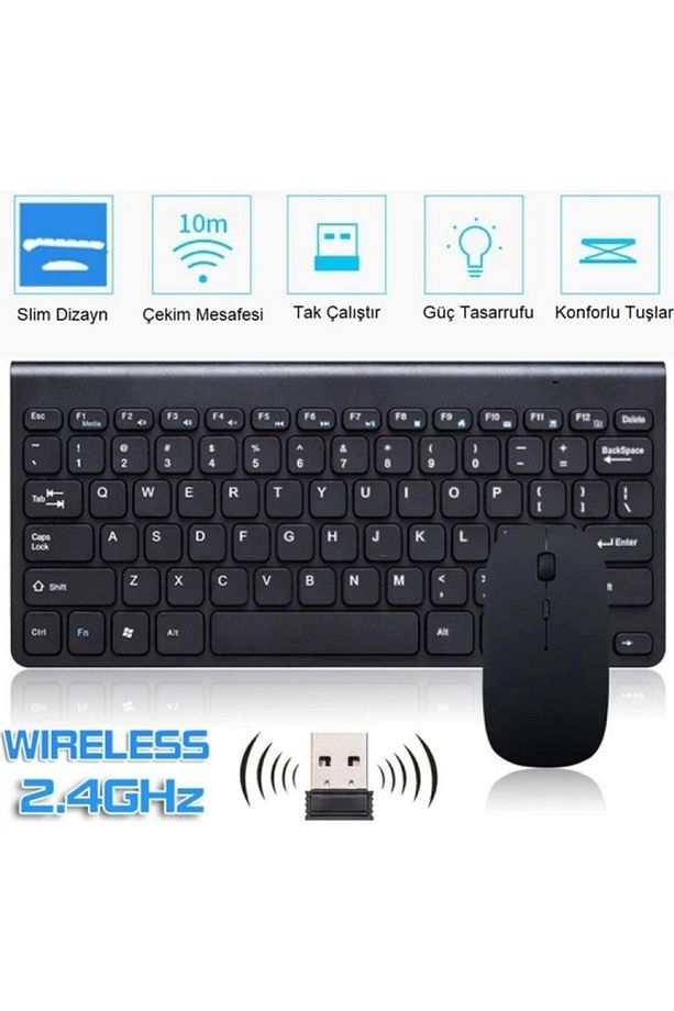 Preo PTAB T10 10.1" Tablet Uyumlu Kablosuz Taşınabilir Q Klavye Ve Mouse Set BEYAZ - 3