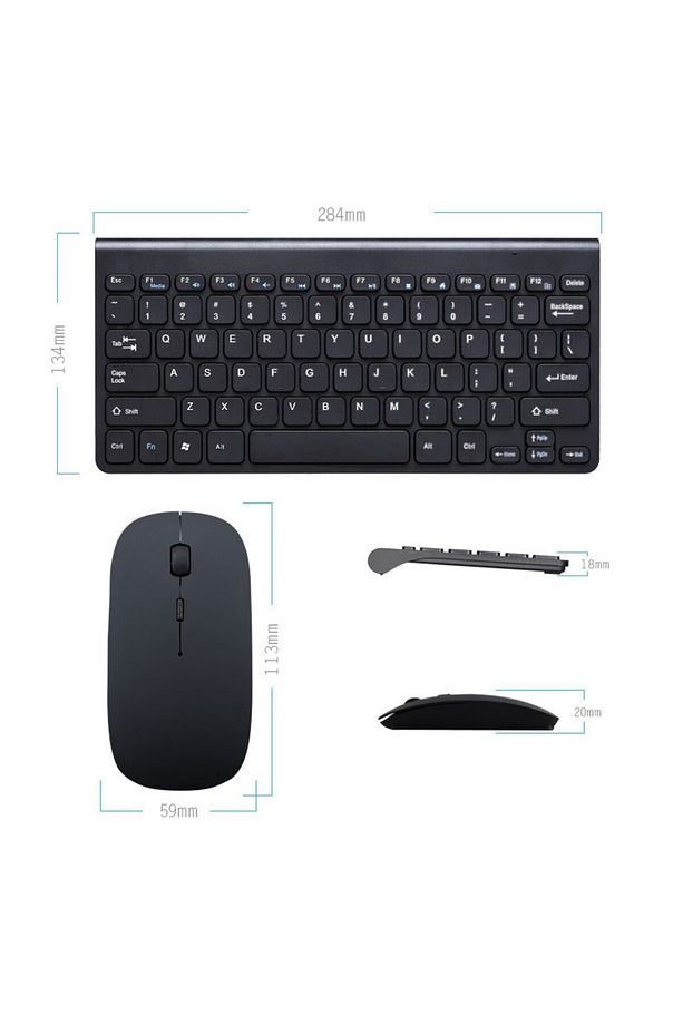 Preo PTAB T10 10.1" Tablet Uyumlu Kablosuz Taşınabilir Q Klavye Ve Mouse Set BEYAZ - 4