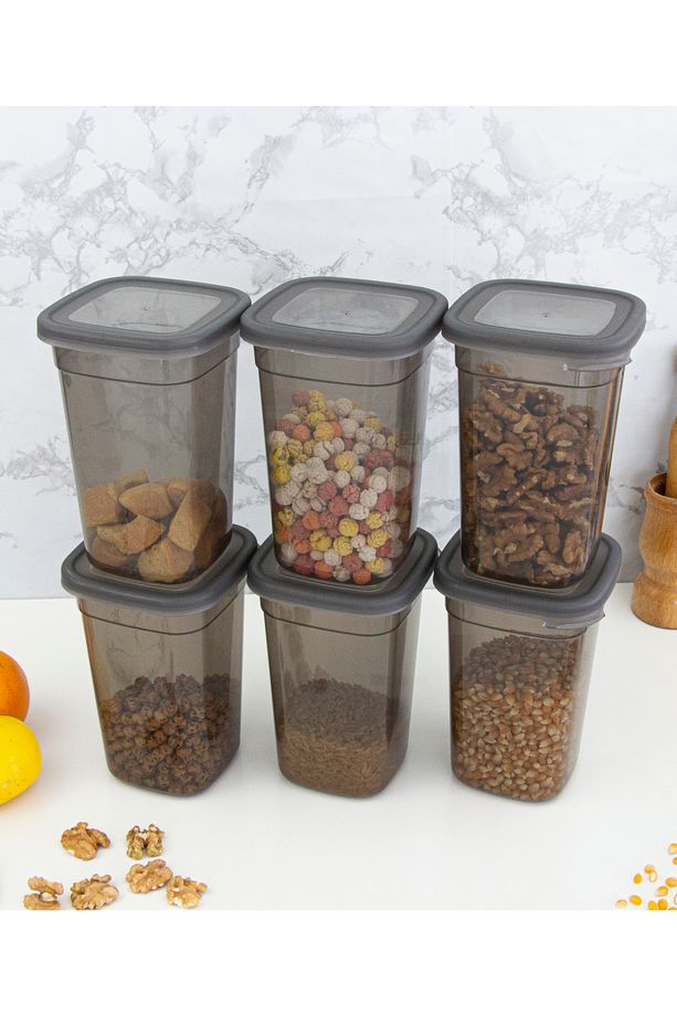 6 Adet Dikdörtgen Saklama Kabı - 1,1 Lt. 1100 Ml. 50880 - 4