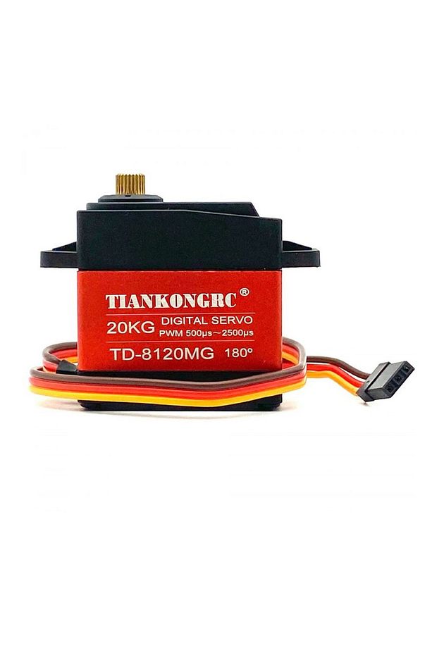 Td-8120mg 20kg 180 Derece Metal Dişli Servo Motor 20kg Yüksek Tork Su Geçirmez Çift Rulman - 1