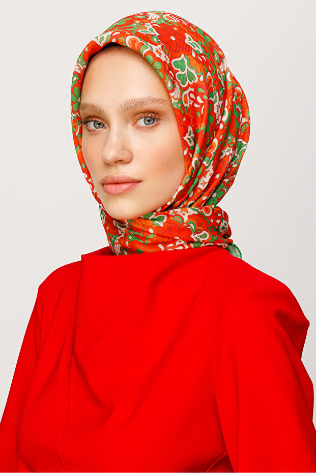 Daisy Desen Dijital Soft Eşarp - 4