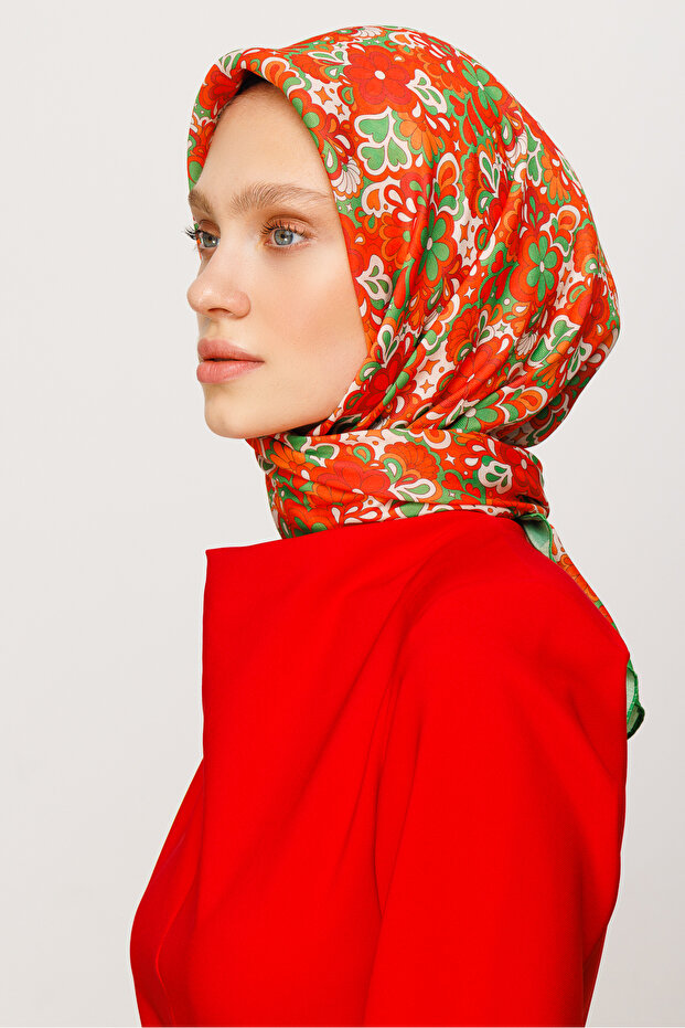 Daisy Desen Dijital Soft Eşarp - 1