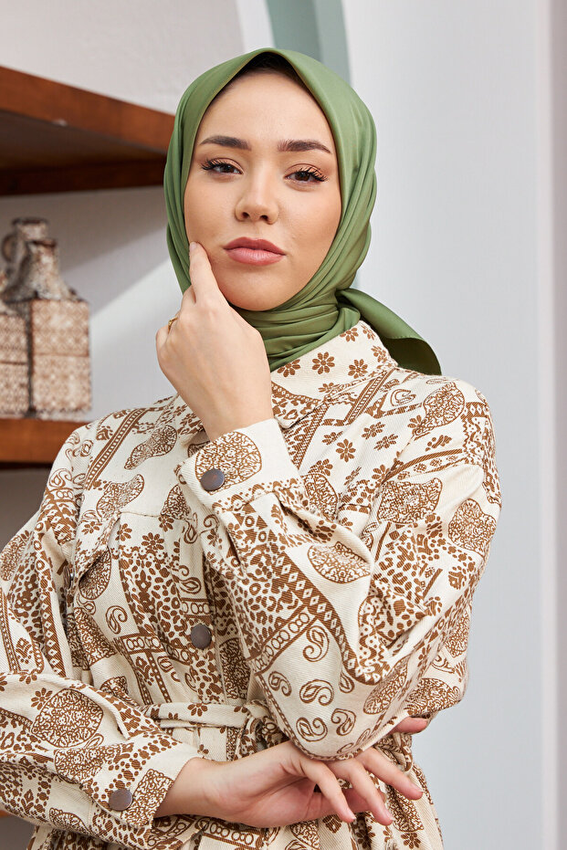 Plain Twill Scarf - Grass Green