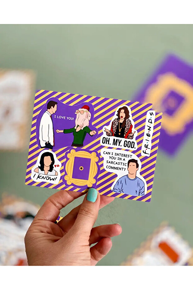 FRİENDS THEMED STICKER PACK MONICA AND CHANDLER STICKER SET