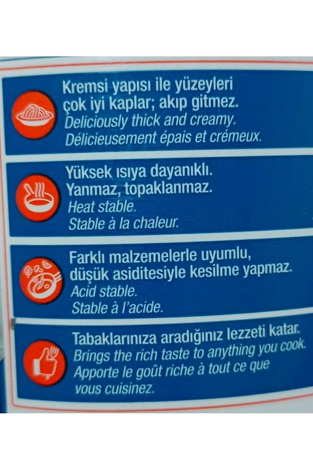 Proverse Krema Yemeklik 1 LT x 12 Adet (Koli) - 3