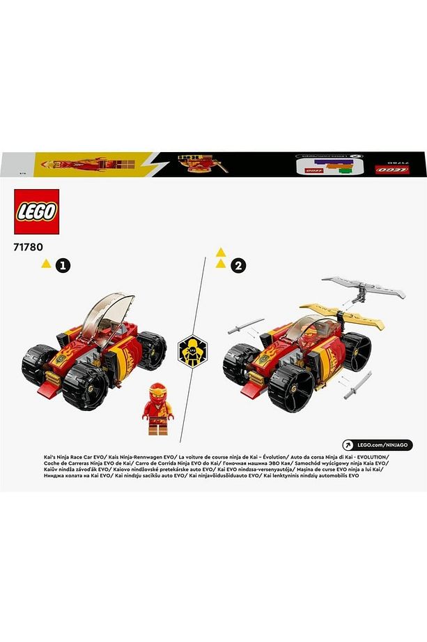 NINJAGO Kai’nin Ninja Yarış Arabası EVO 71780-6 Yaş ve Üzeri Çocuklar için Araba ve Kai Minif - 6