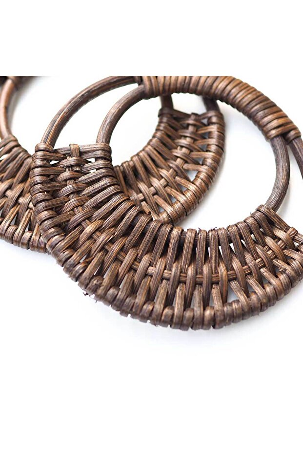 Bambu Çanta Sapı // Ay Model / CEVİZ Renk - 2