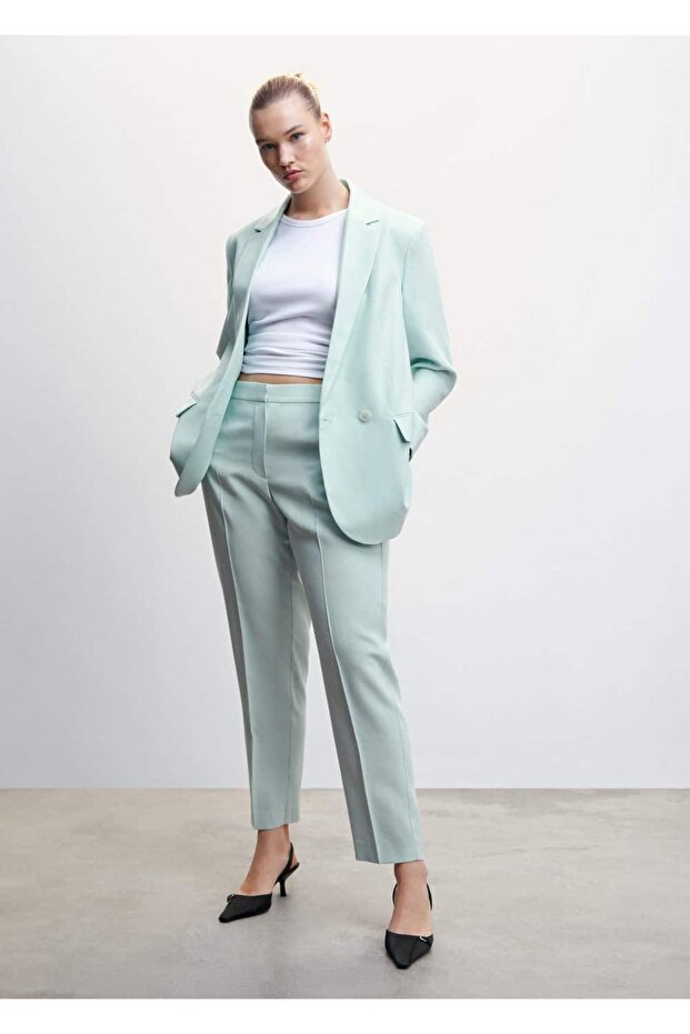 Gerade geschnittene Stoffhose - 16