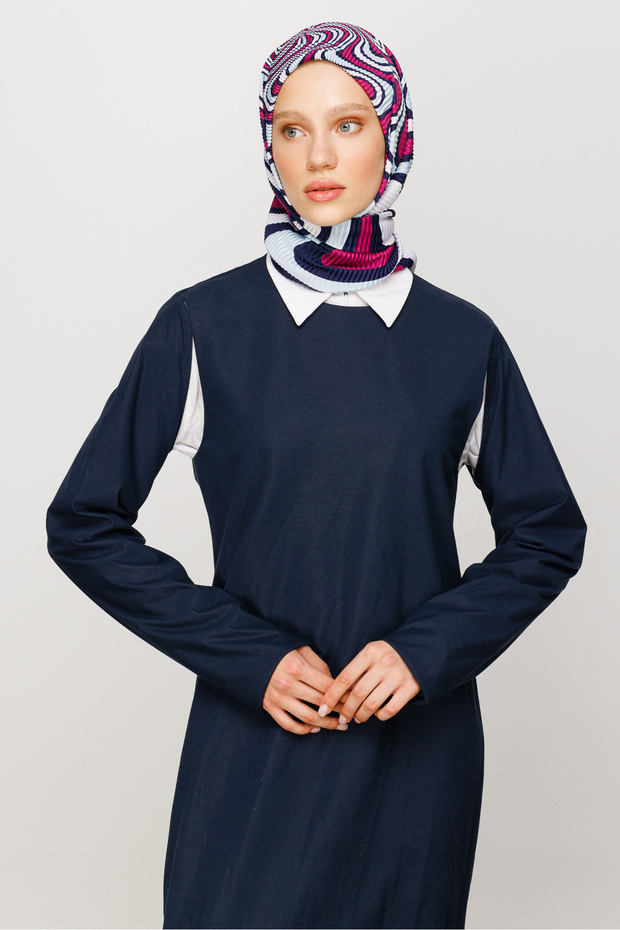 Eșarfă plisată cu model Mira - 4