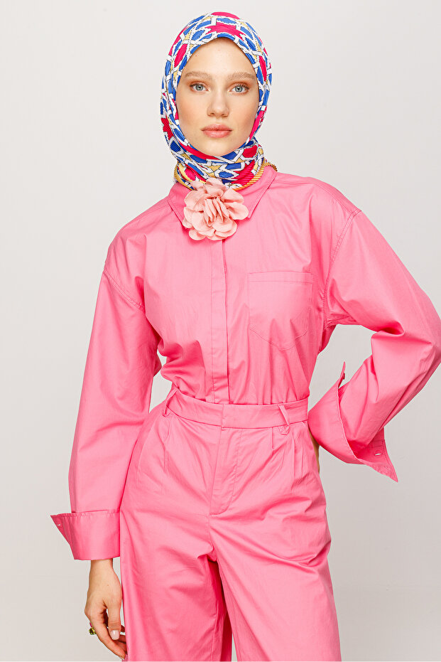 Şira Pattern Pleated Scarf - 7