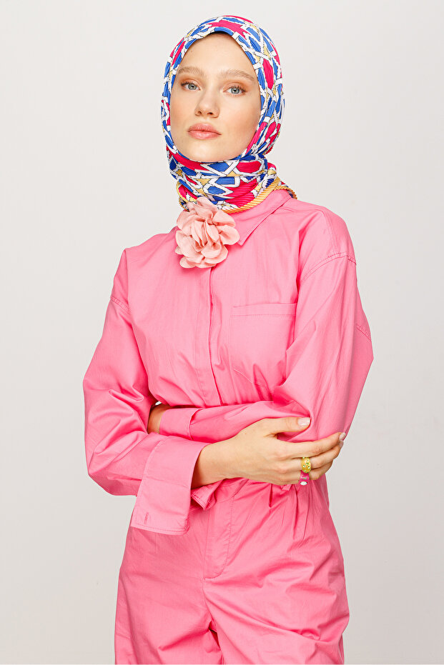 Şira Pattern Pleated Scarf - 6