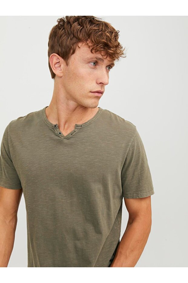 JJESPLIT NECK TEE SS - 6