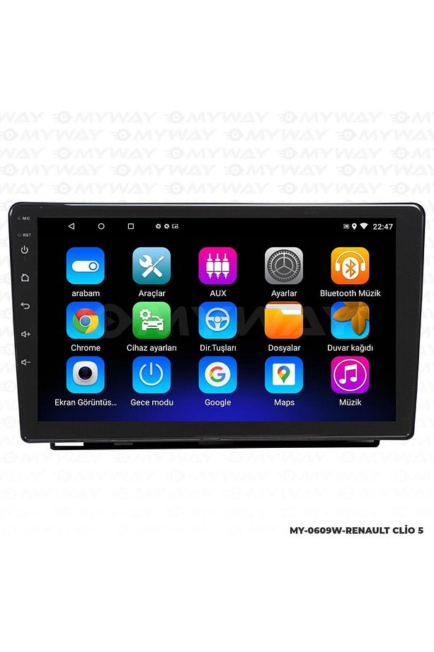 RENAULT CLİO 5 ANDROİD 12 MULTİMEDYA CARPLAY 2GB RAM+32GB HDD NAVİGASYON EKRAN - 1