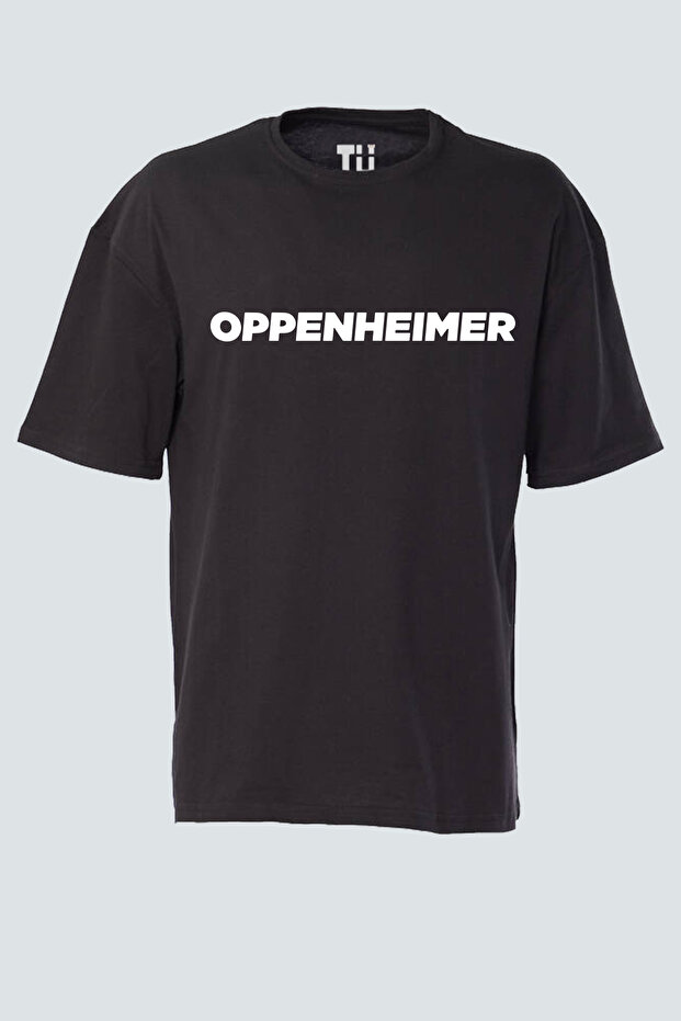 Oppenheimer design cotton cycling collar T-shirt