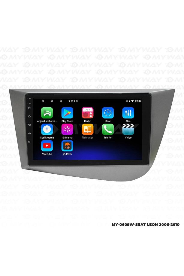 SEAT LEON ANDROİD 12 MULTİMEDYA CARPLAY 2GB RAM+32GB HDD 2006-2010 NAVİGASYON EKRAN - 1
