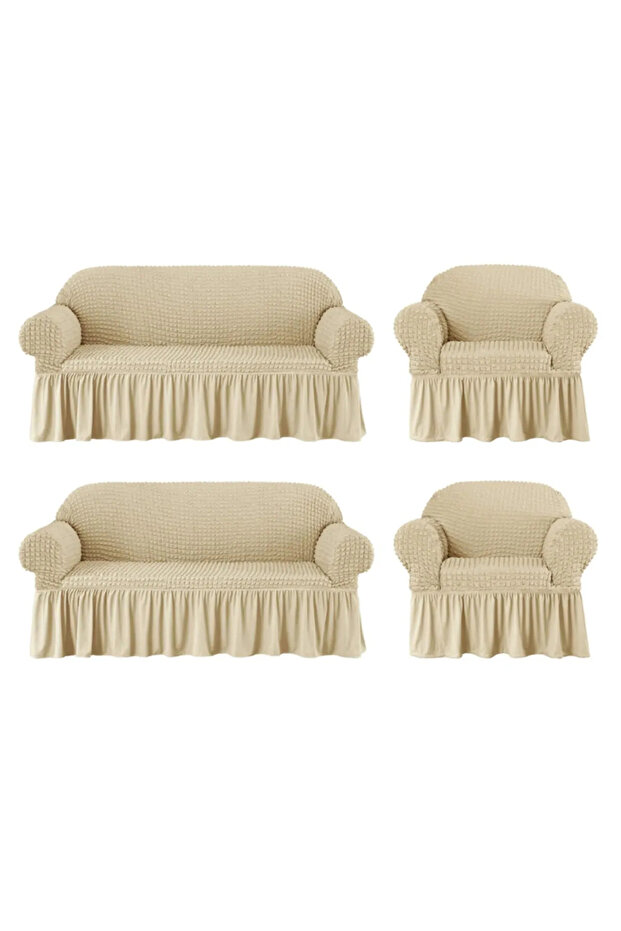 Bürümcük Elastic Sofa Cover Lycra Sofa Cover Two 3 Pieces Two Single Sofa Bed Cover