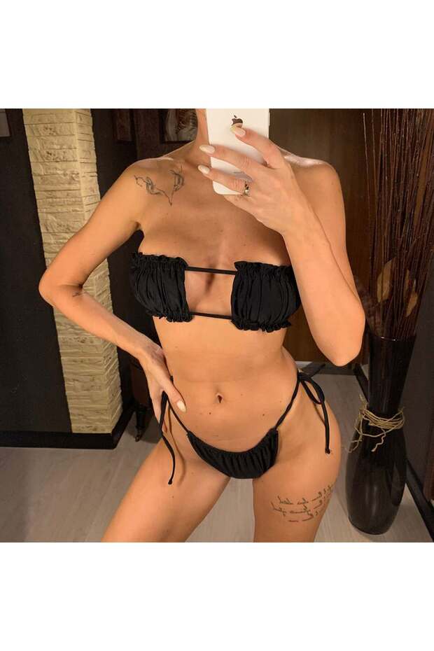 طقم بيكيني برباط من جونيسا - 1