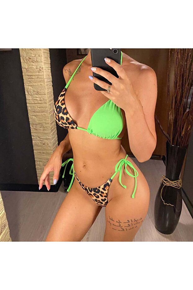 طقم بيكيني مزدوج اللون