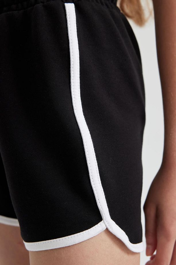 Kız Çocuk Regular Fit Sweatshirt Kumaşı Şort - 4
