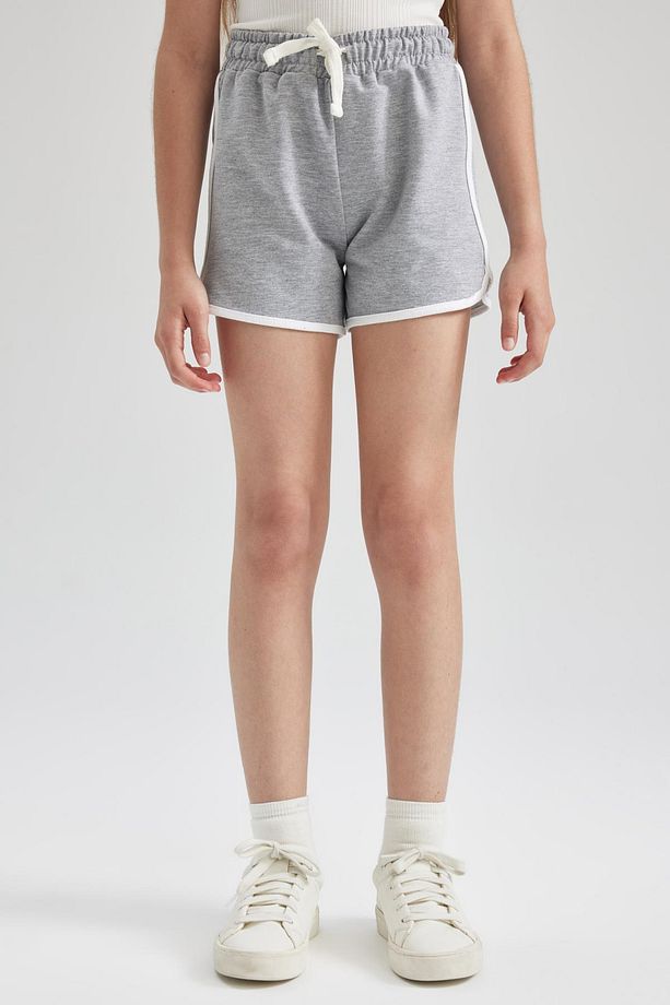 Kız Çocuk Regular Fit Sweatshirt Kumaşı Şort - 4