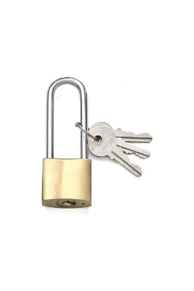 32mm Long Hook Padlock for Suitcases - Yellow Coating
