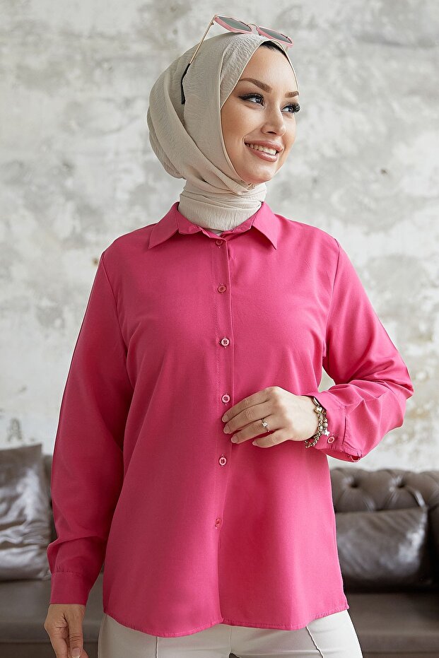 قميص نيلدا الأساسي - فوشيا - 4