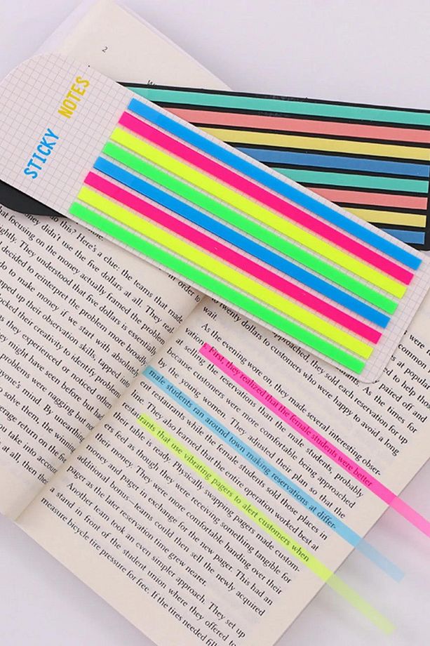 Yeni Nesil Şeffaf Şerit Yapışkanlı Postit Neon 160 Yaprak - 5