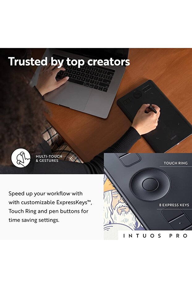 Intuos Pro Medium Bluetooth Grafik Çizim Tableti - 2